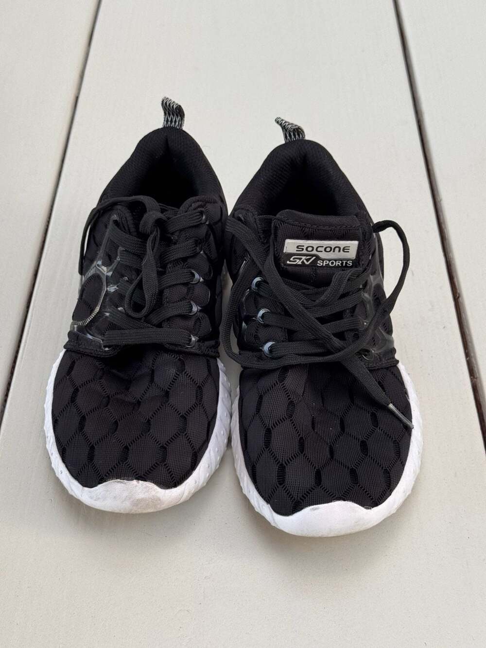 Socone SKV Sports Black Mesh Lightweight Running Sneakers
